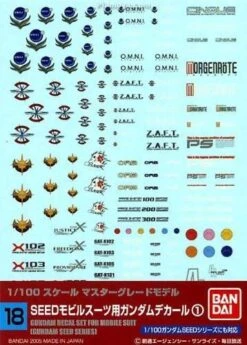Bandai Gundam Decal 18 - Gundam Seed Series
