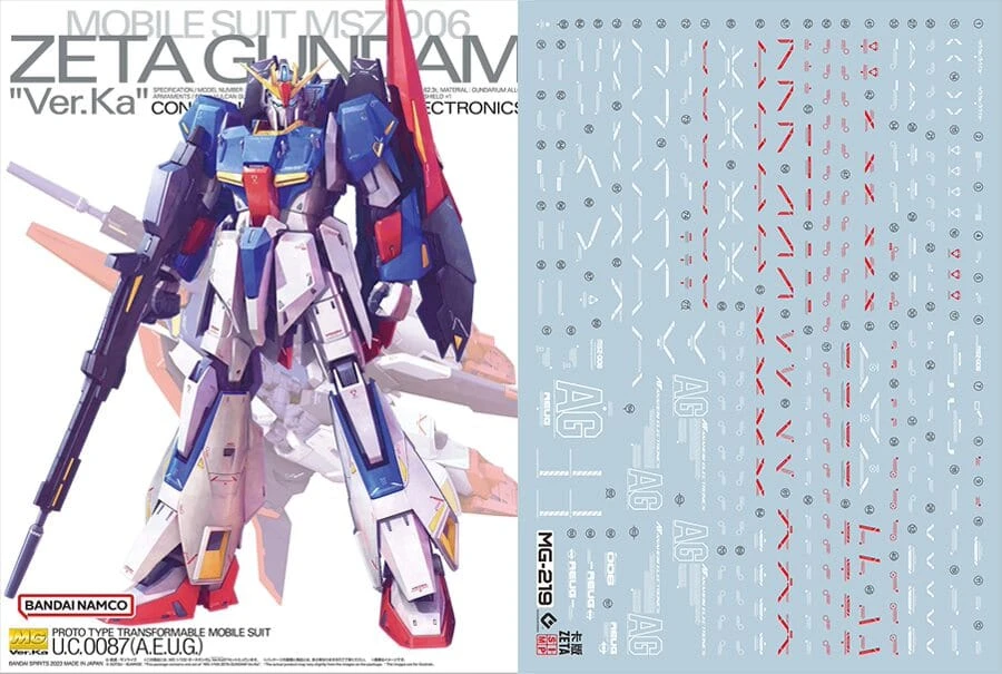 E62 MG Zeta Gundam Ver. Ka Decal Sheet 3 E62 MG Zeta Gundam Ver. Ka Decal Sheet