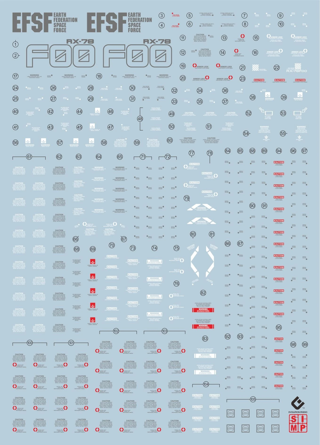 D19 Mega Size 78F0(Extrem Clear) Decal Sheet 4 D19 Mega Size 78F0(Extrem Clear) Decal Sheet - Image 2