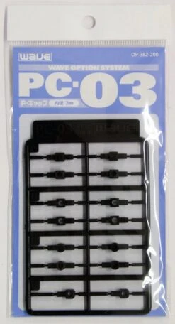 Wave PE SLEEVE PC-03 - Poly Caps And Connectors For Moving Mecha Parts, 3mm -Model Circuit Shop 1 3 3