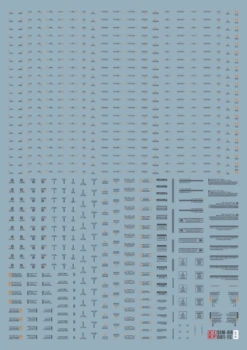 1/144 RB01 Fluorescence Orange And Gray UV React Water Slide Decal