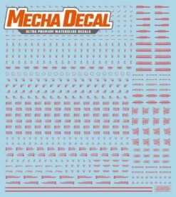Mecha Decal 001-R USA Gundam X Child Of Mecha CARTOGRAF 1/144