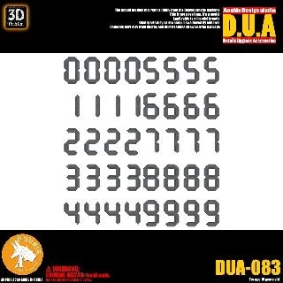 D.U.A Details Upgrade Accessories DUA-83 Numbers 4 D.U.A Details Upgrade Accessories DUA-83 Numbers - Image 2