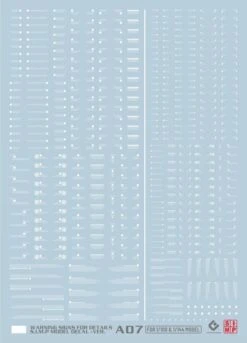 A07-3 General Caution Sing White Decal Sheet