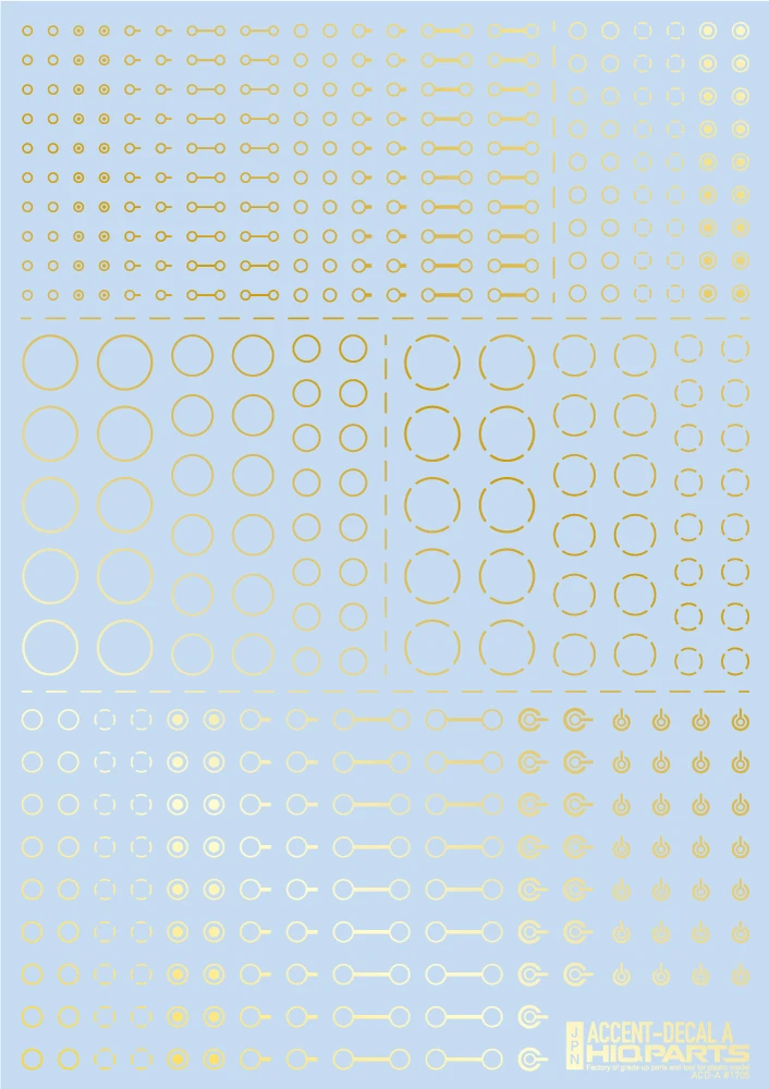 Accents Decal A Foli Gold(1pc) 3 Accents Decal A Foli Gold(1pc)