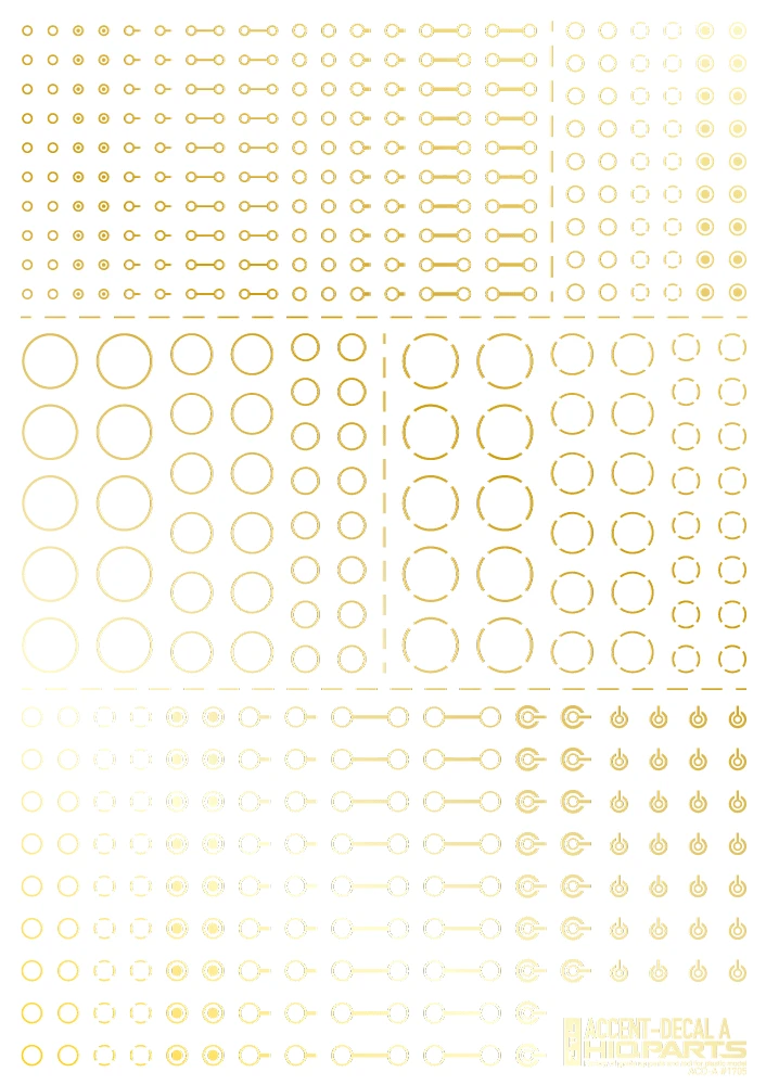 Accents Decal A Foli Gold(1pc) 5 Accents Decal A Foli Gold(1pc) - Image 3