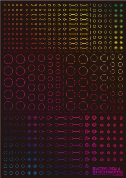 Accent Decal A Foil Hologram Silver(1pc) -Model Circuit Shop ACD A HLS 2