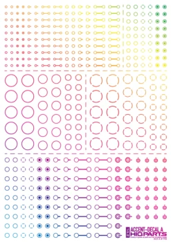 Accent Decal A Foil Hologram Silver(1pc) -Model Circuit Shop ACD A HLS 3