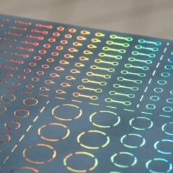 Accent Decal A Foil Hologram Silver(1pc) -Model Circuit Shop ACD A HLS 6