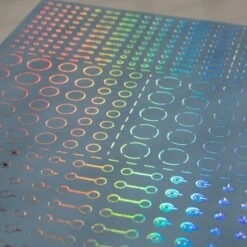 Accent Decal A Foil Hologram Silver(1pc) -Model Circuit Shop ACD A HLS 7