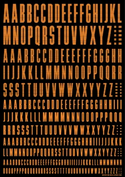 CND Decal Alphabet Orange(1pc) -Model Circuit Shop CNDA OR 3