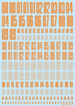 CND Decal Number Orange(1pc)