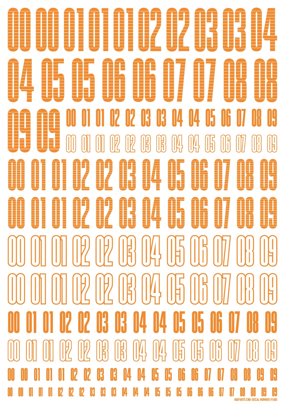 CND Decal Number Orange(1pc) 4 CND Decal Number Orange(1pc) - Image 2