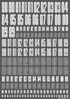 CND Decal Number White(1pc) -Model Circuit Shop CNDN WH 2