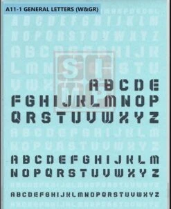 A11-1 General Design Water Decal Letters