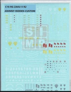 C18 RG 1/144 Zaku II R2 Johnny Ridden Custom Water Slide Decals