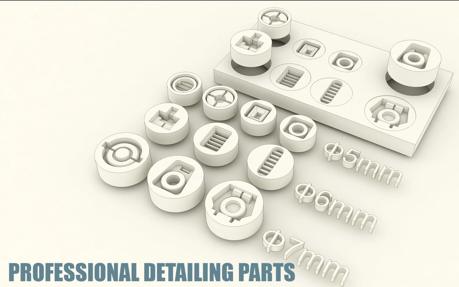 Apex Detailing Parts DP-R013 Detail Minus Molds 3 Apex Detailing Parts DP-R013 Detail Minus Molds