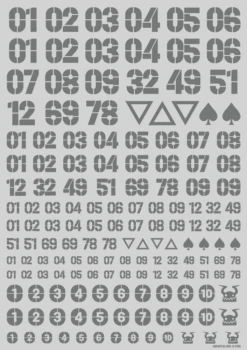 DZ Number Decal Grey(1pc) 10 DZ Number Decal Grey(1pc) -Model Circuit Shop DZN GRE 4