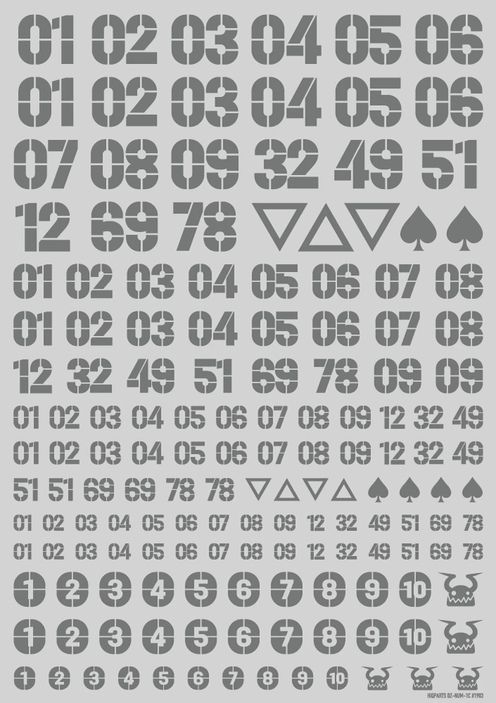 DZ Number Decal Grey(1pc) 6 DZ Number Decal Grey(1pc) - Image 4