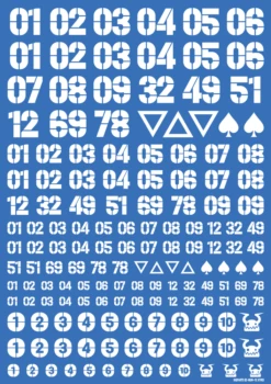 DZ Number Decal White(1pc) 9 DZ Number Decal White(1pc) -Model Circuit Shop DZN WHI 3