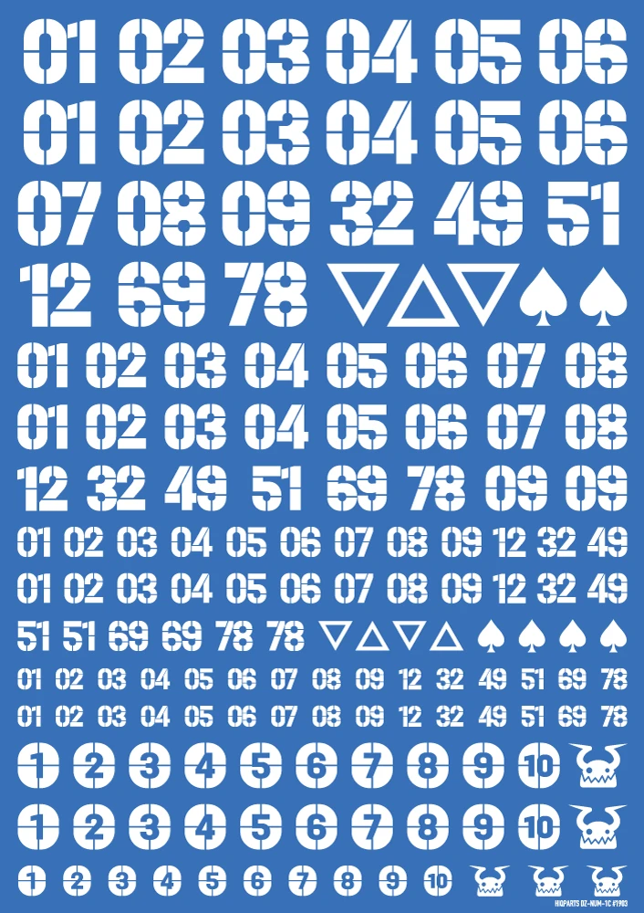 DZ Number Decal White(1pc) 5 DZ Number Decal White(1pc) - Image 3