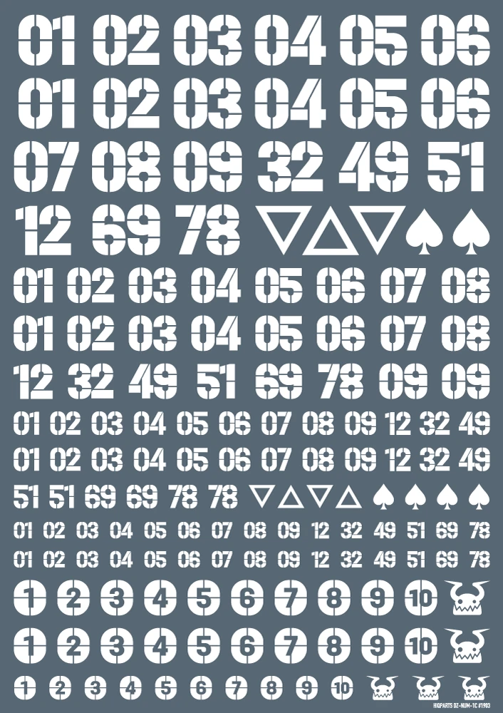 DZ Number Decal White(1pc) 6 DZ Number Decal White(1pc) - Image 4