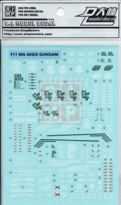 Mg Aegis Gundam Water Slide Decal