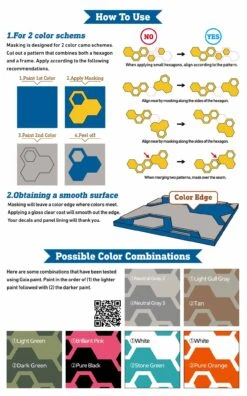Precut Masking For Hexagon Camouflage(3pcs) 15 Precut Masking For Hexagon Camouflage(3pcs) -Model Circuit Shop HEX MSK 7