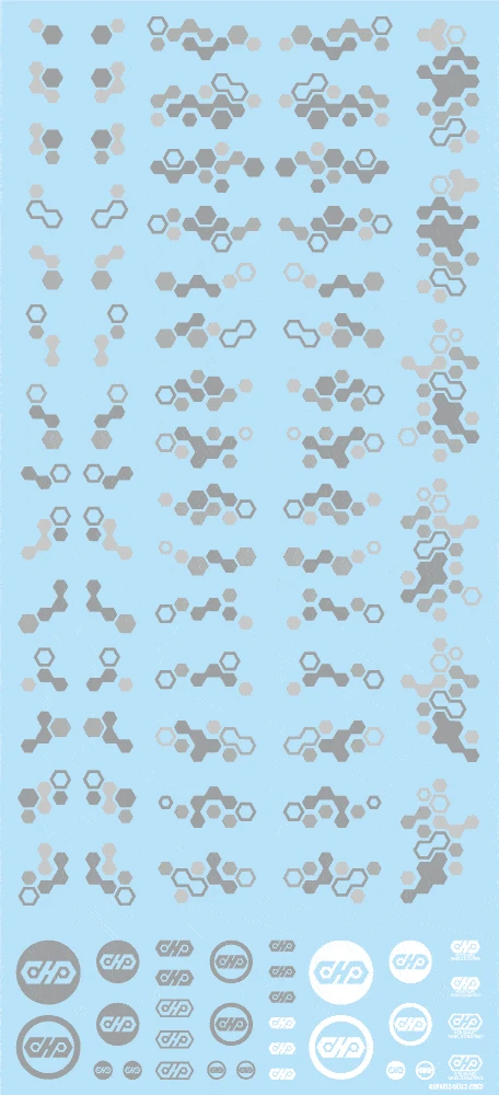 Hex Camouflage Decal 2 Gray (1 Sheet) 3 Hex Camouflage Decal 2 Gray (1 Sheet) - Image 2