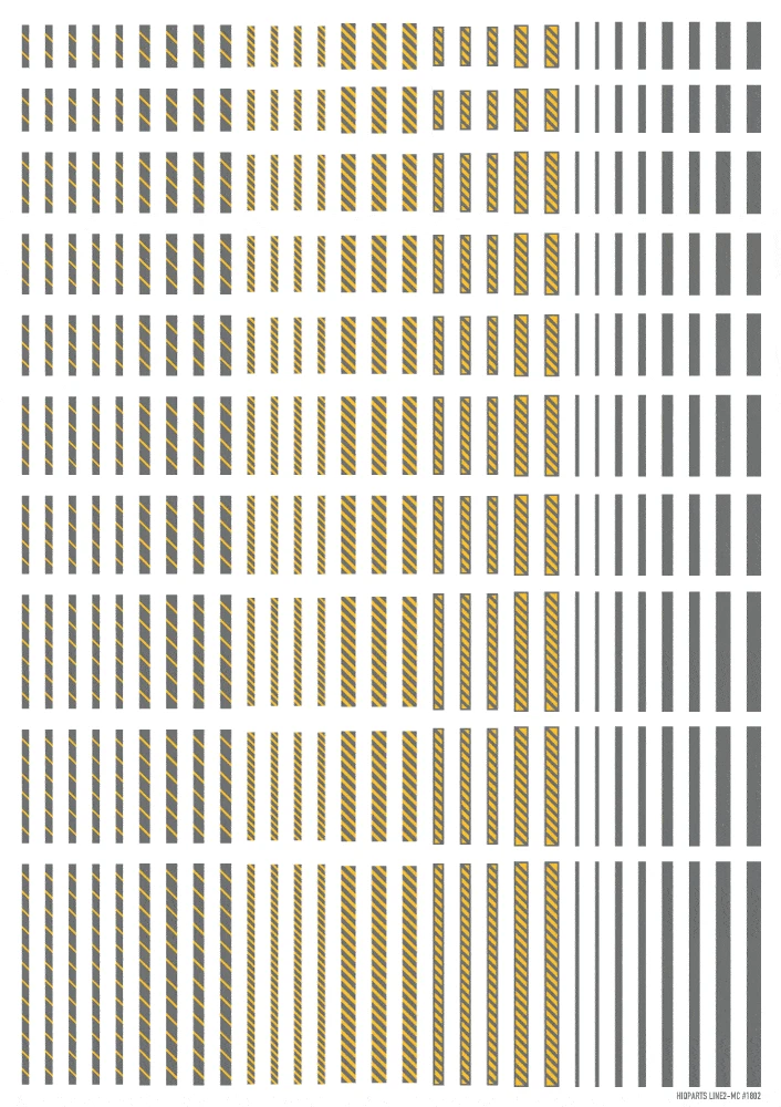 Line Decal 2 Gray + Yellow(1pc) 4 Line Decal 2 Gray + Yellow(1pc) - Image 2