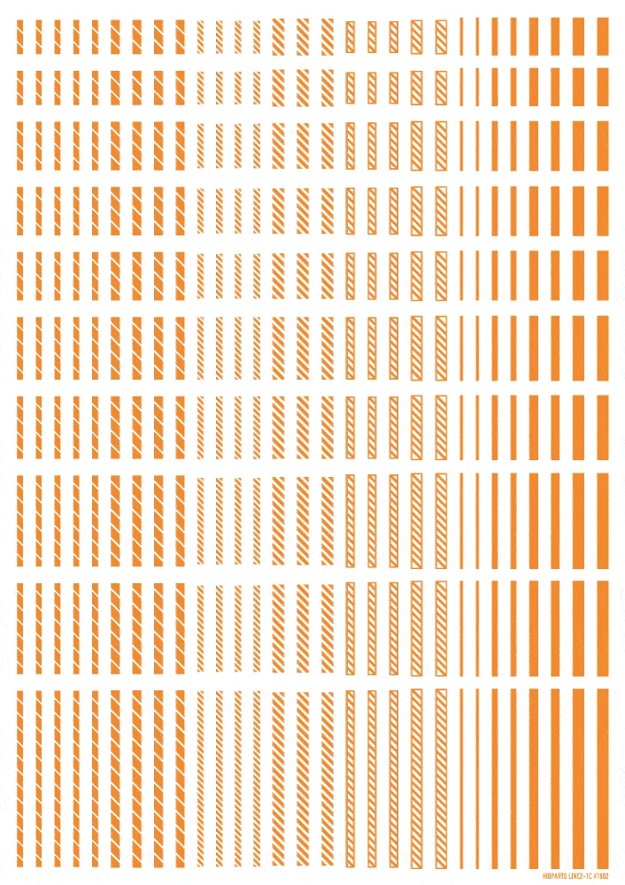 Line Decal 2 Orange(1pc) 4 Line Decal 2 Orange(1pc) - Image 2
