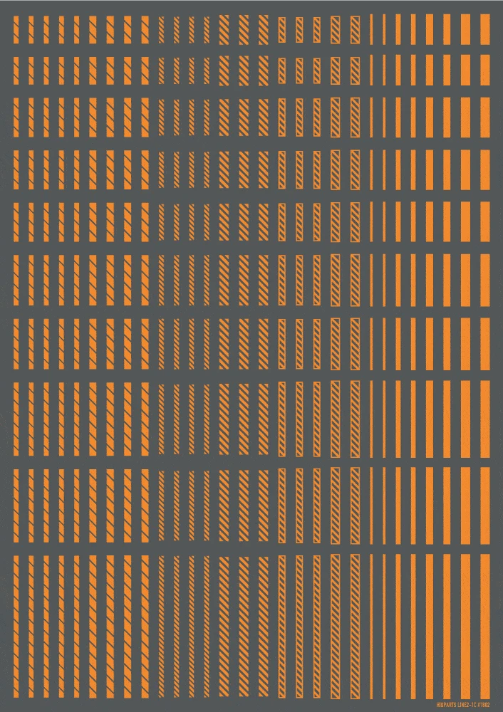 Line Decal 2 Orange(1pc) 5 Line Decal 2 Orange(1pc) - Image 3
