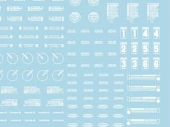 Mecha Decal 002-W USA Gundam X Child Of Mecha CARTOGRAF 1/144 -Model Circuit Shop Mecha Decal 002 W 144 03