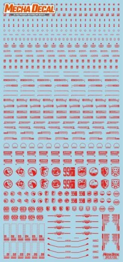 Mecha Decal 003-R USA Gundam X Child Of Mecha CARTOGRAF 1/100