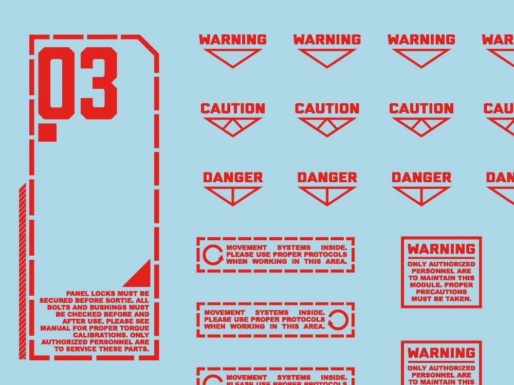 Mecha Decal 004-R CARTOGRAF 1/100 9 Mecha Decal 004-R CARTOGRAF 1/100 - Image 7