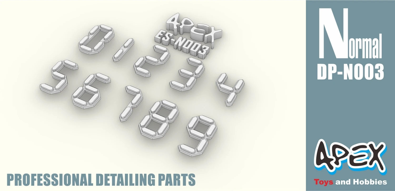 Apex Detailing Parts DP-N003 Detail Numbers 3 Apex Detailing Parts DP-N003 Detail Numbers