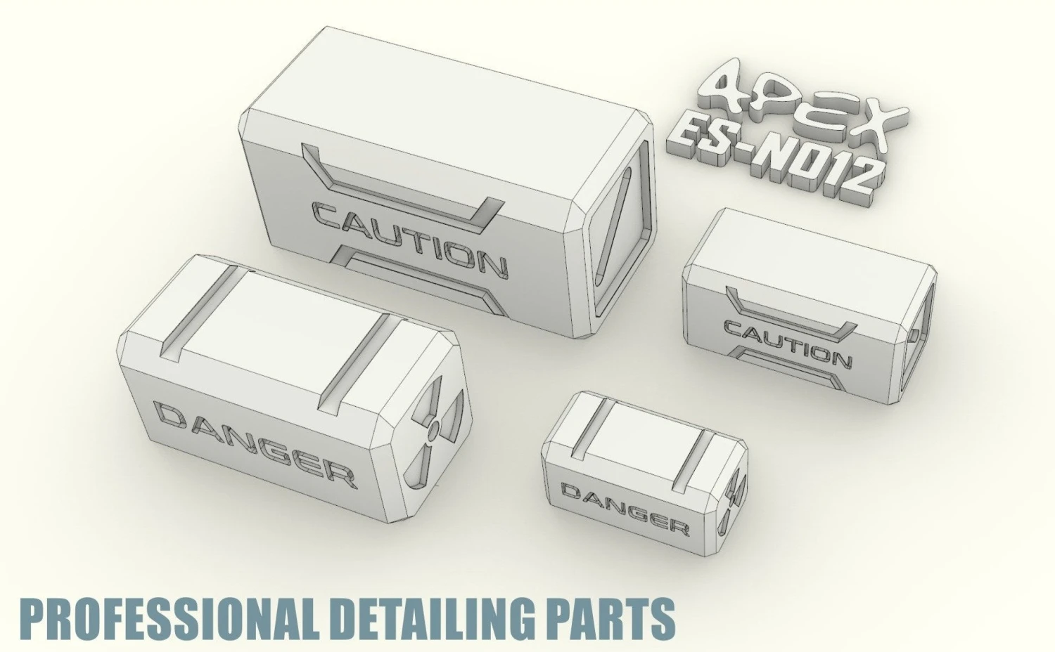 Apex Detailing Parts DP-N012 Detail Caution Containers 3 Apex Detailing Parts DP-N012 Detail Caution Containers