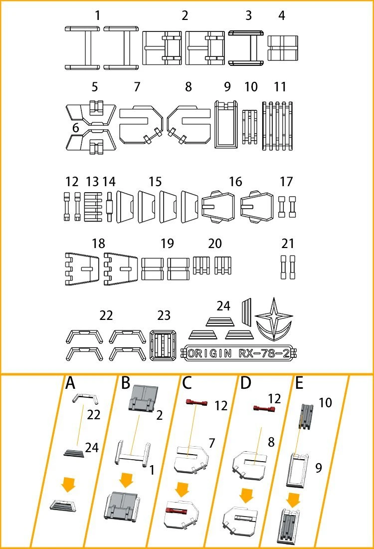D.U.A Details Upgrade Accessories GP-012 MG RX-78-2 Origin 6 D.U.A Details Upgrade Accessories GP-012 MG RX-78-2 Origin - Image 4