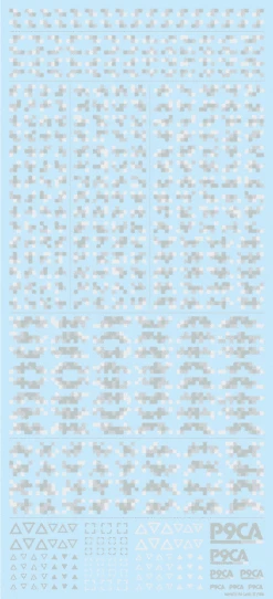 Pixel Camouflage Decal 2 Winter Camouflage(1pc)
