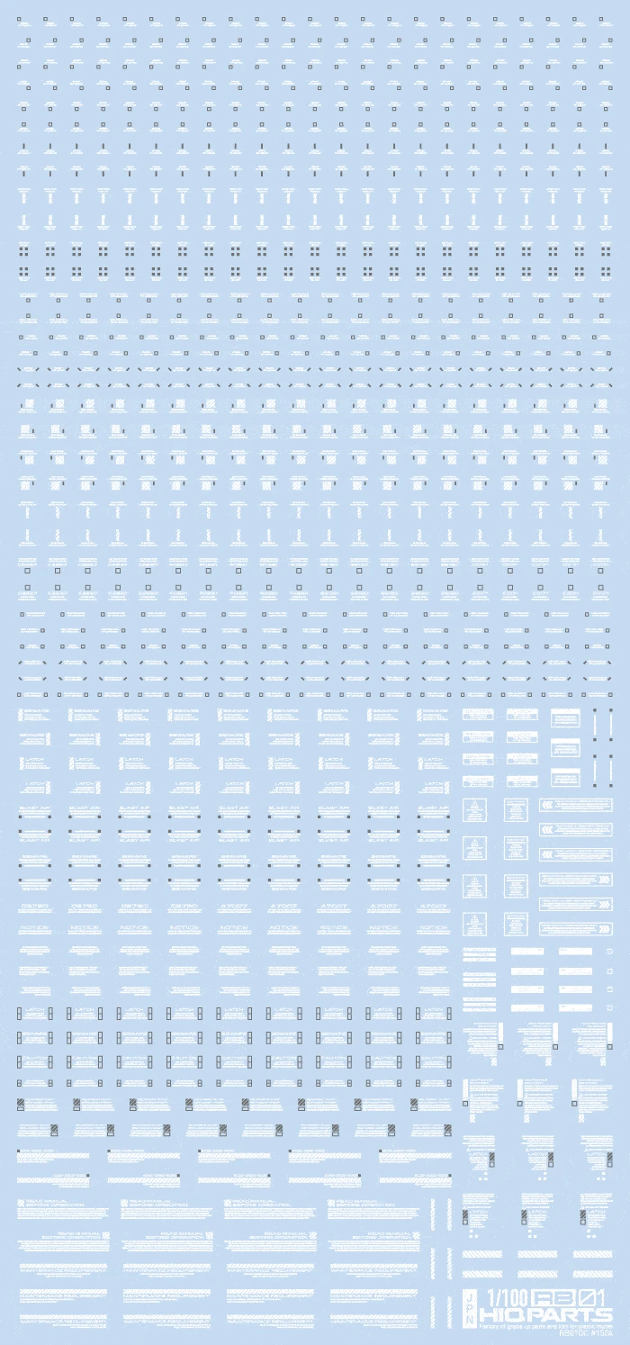 1/100 RB01 Caution Decal White & Gray(1pc) 3 1/100 RB01 Caution Decal White & Gray(1pc)