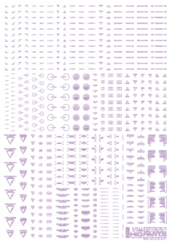 1/144 RB02 Caution Decal Pastel Violet(1pc) -Model Circuit Shop RB02 144PVI 1 2020