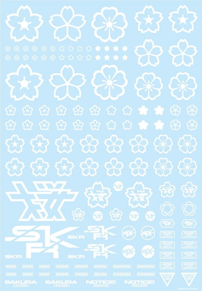 Sakura Decal White(1pc) 3 Sakura Decal White(1pc)