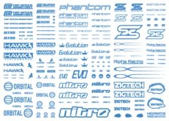 Sponsor Logo Decal 01S Indogo Blue(1pc)
