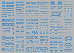 Sponsor Logo Decal 01S Indogo Blue(1pc) -Model Circuit Shop SLD01S IB 3