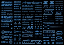 Sponsor Logo Decal 01S Indogo Blue(1pc) -Model Circuit Shop SLD01S IB 4