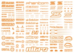 Sponsor Logo Decal 01S Orange(1pc) 9 Sponsor Logo Decal 01S Orange(1pc) -Model Circuit Shop SLD01S OR 2