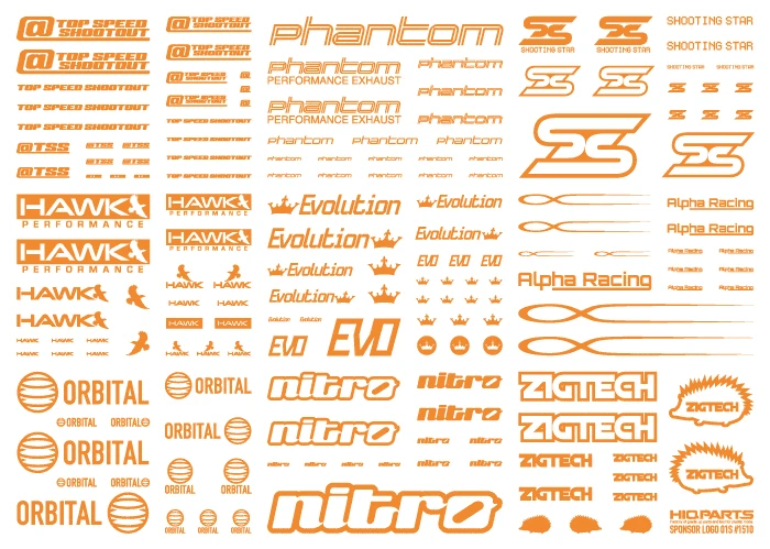 Sponsor Logo Decal 01S Orange(1pc) 5 Sponsor Logo Decal 01S Orange(1pc) - Image 3