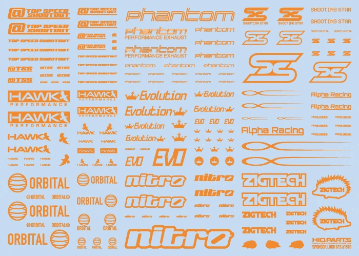 Sponsor Logo Decal 01S Orange(1pc) 3 Sponsor Logo Decal 01S Orange(1pc)