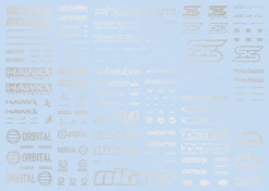 Sponsor Logo Decal 02S Silver(1pc)