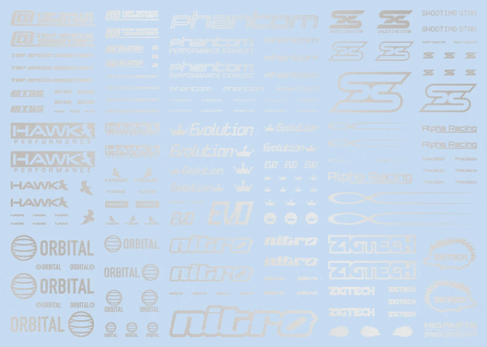 Sponsor Logo Decal 02S Silver(1pc) 3 Sponsor Logo Decal 02S Silver(1pc)